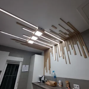 Luces led en cocina decoración de lueces en madera